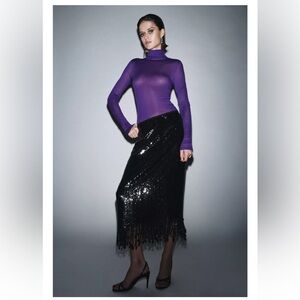 ZARA SEQUIN LONG SKIRT